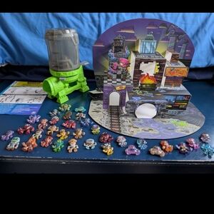 Collectible Kids Toy Playset with Colorful Figures - Purple Playstage